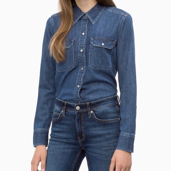 Calvin Klein Jeans Tops - Calvin Klein Jeans Denim/Chambray Shirt